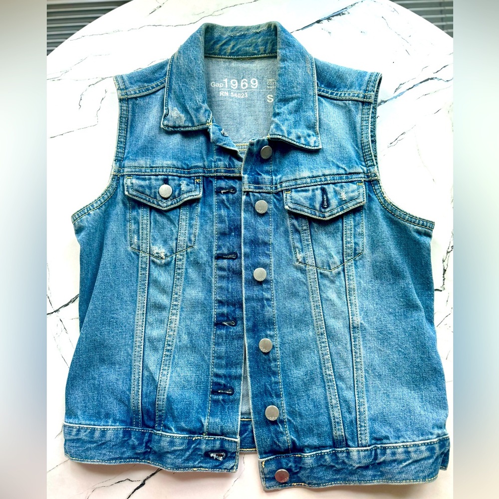 Gap Jean 1969 Denim Vest Size Small